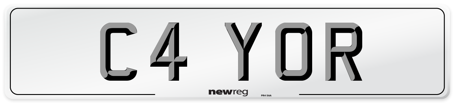 C4 YOR Number Plate from New Reg